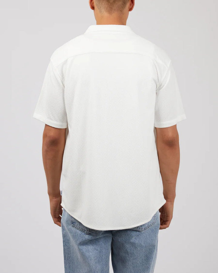 Textured SS Shirt - White - Chillis & More NZ