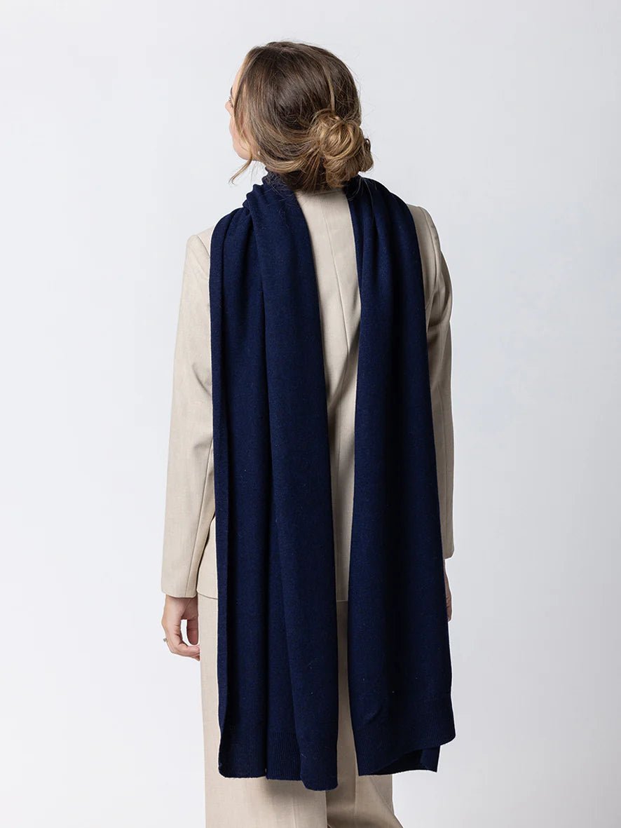 The Stratford Wool Scarf - Navy - Chillis & More NZ