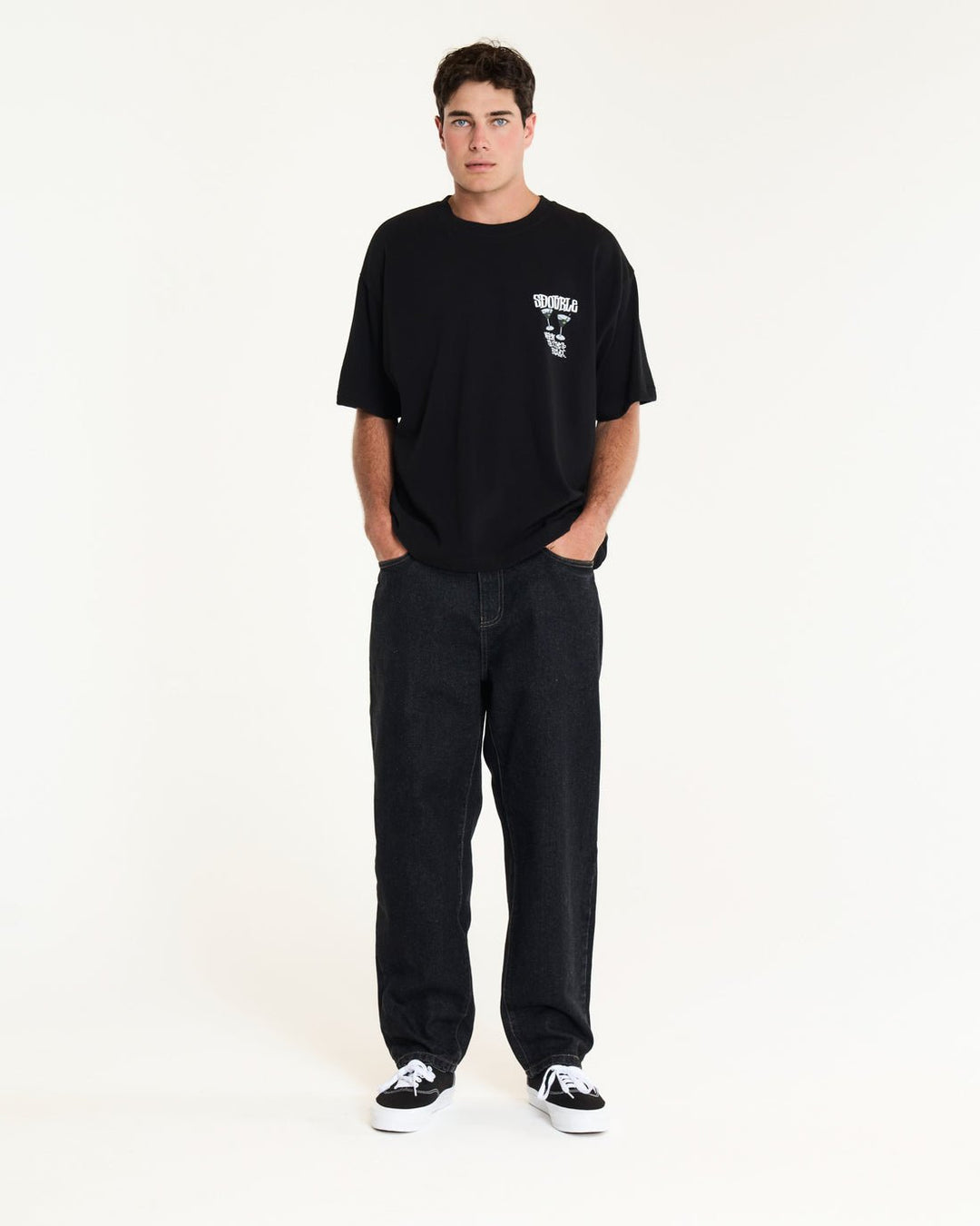 Time To Relax HW T-Shirt - Overdye Black - Chillis & More NZ