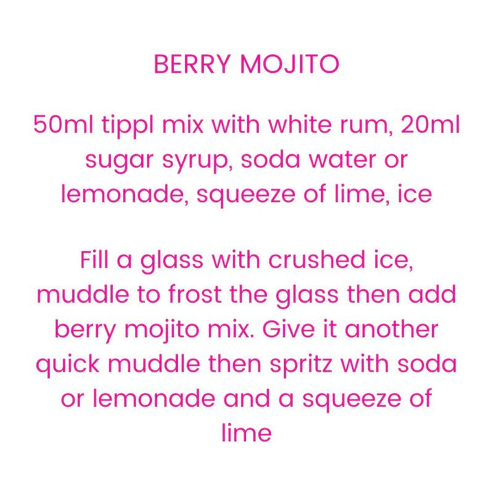 Tippl Cocktail Infusion - Berry Mojito - 1000ML - Chillis & More NZ