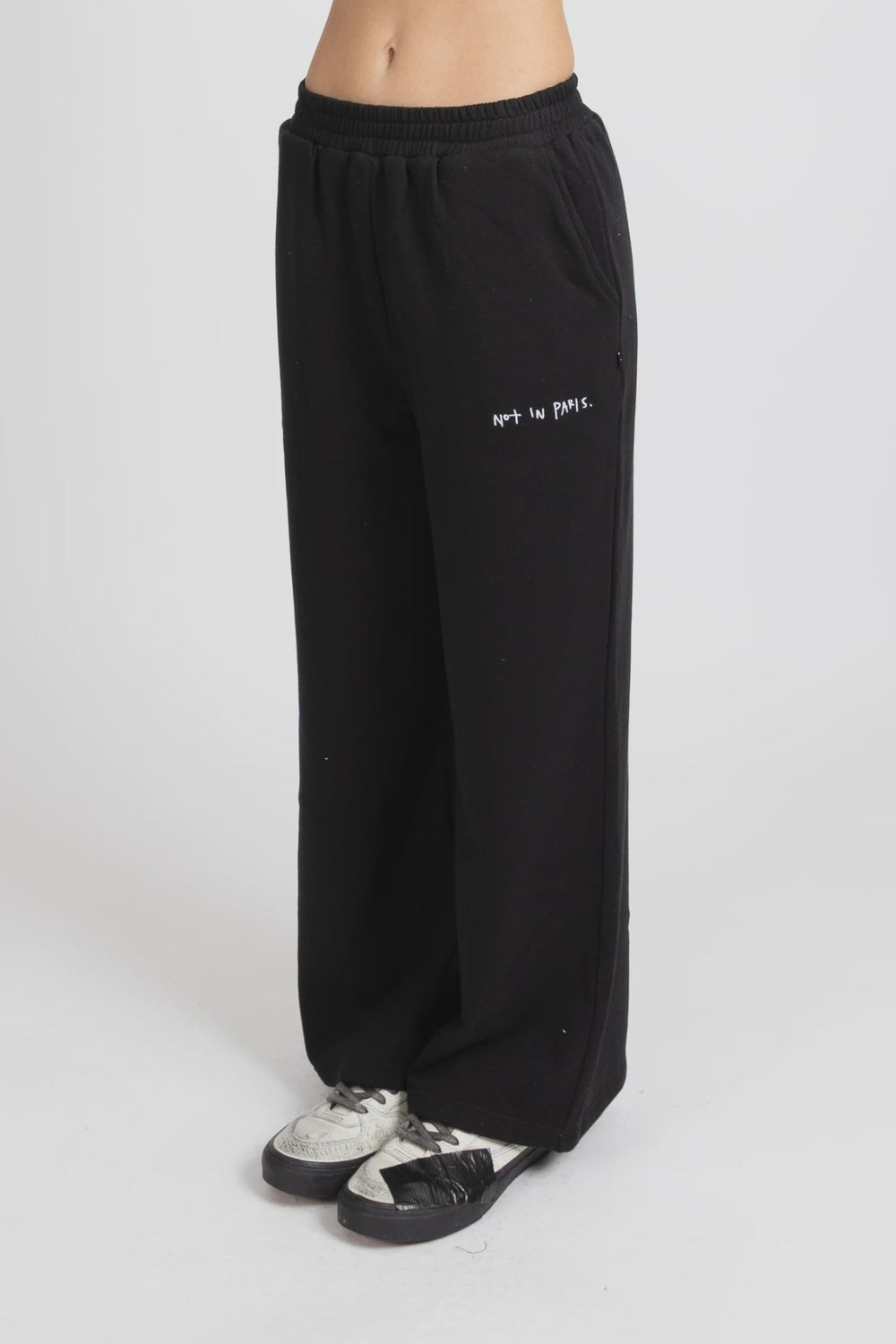 Tokyo Trackie Not Paris - Black - Chillis & More NZ