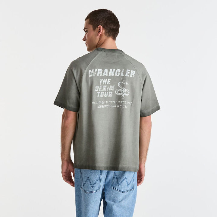 Tour Box Raglan Tee - Burnout Grey - Chillis & More NZ