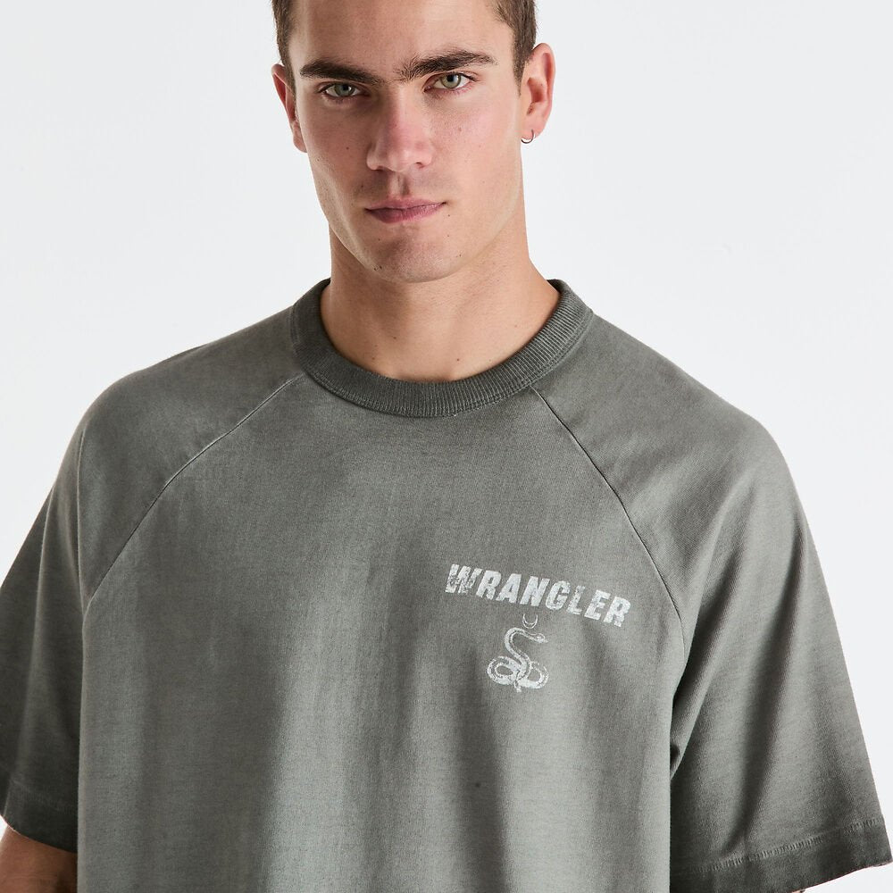 Tour Box Raglan Tee - Burnout Grey - Chillis & More NZ
