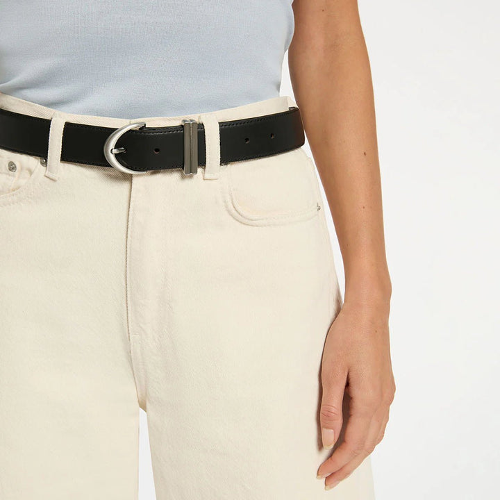 Under Your Spell Belt - Black Nappa/Silver - Chillis & More NZ