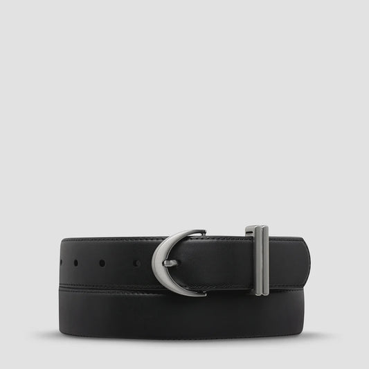 Under Your Spell Belt - Black Nappa/Silver - Chillis & More NZ