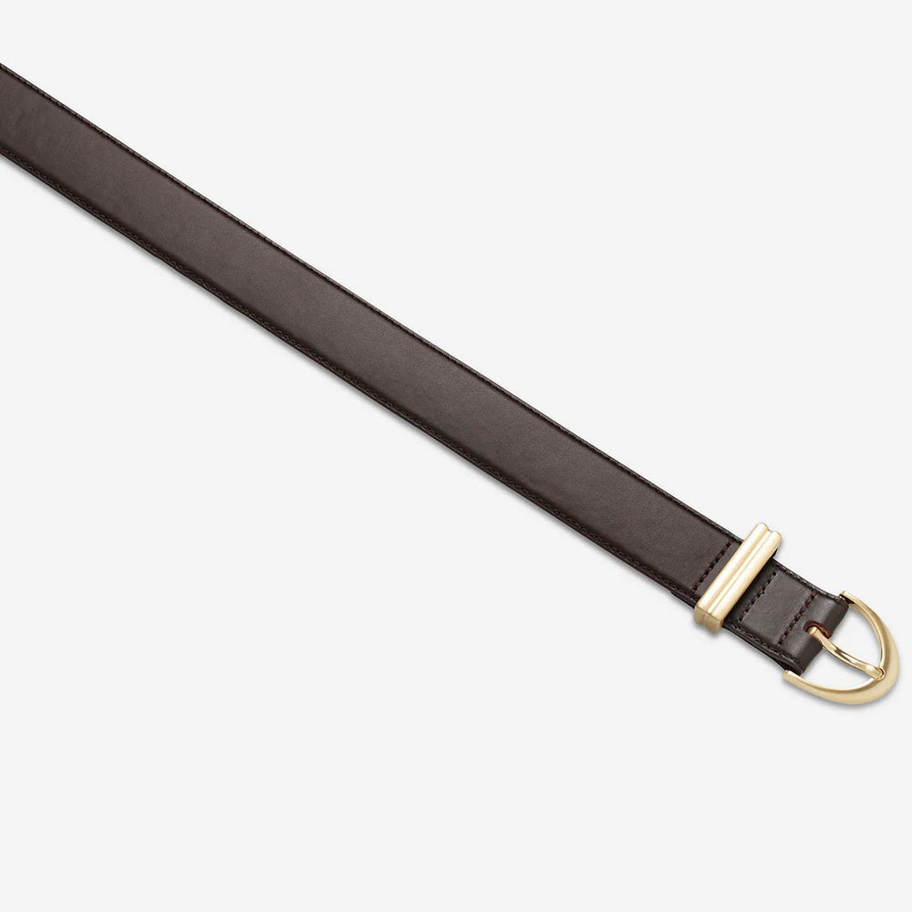 Under Your Spell Belt - Choc Nappa/Gold - Chillis & More NZ