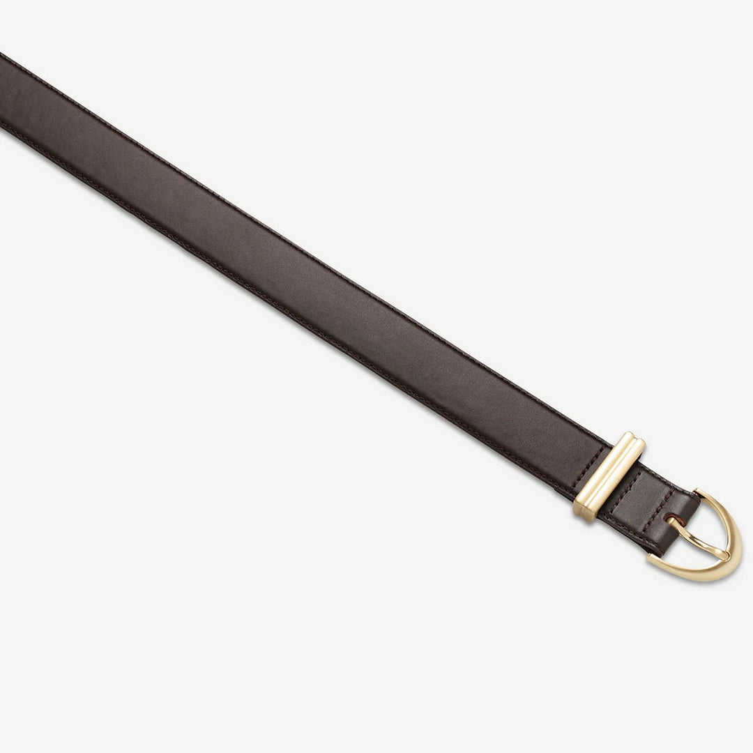 Under Your Spell Belt - Choc Nappa/Gold - Chillis & More NZ