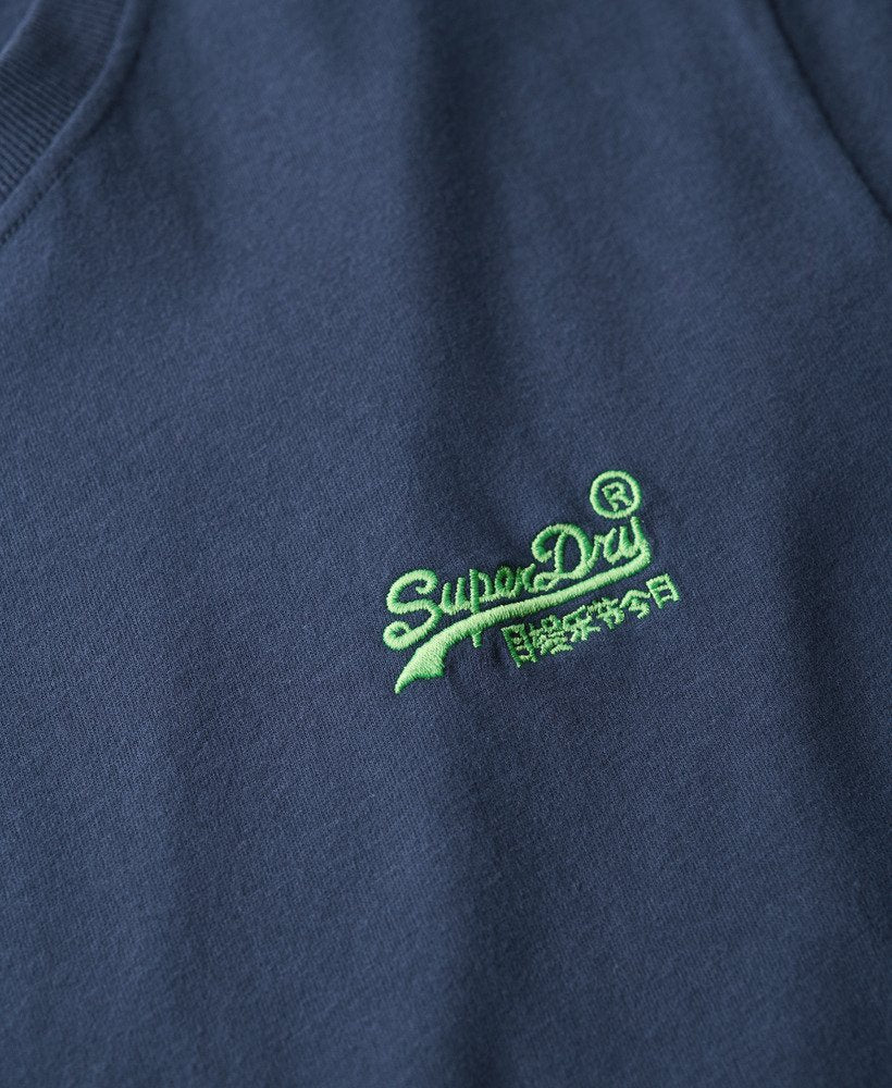 Essential Logo T-Shirt - Lauren Navy/Fluro Lime