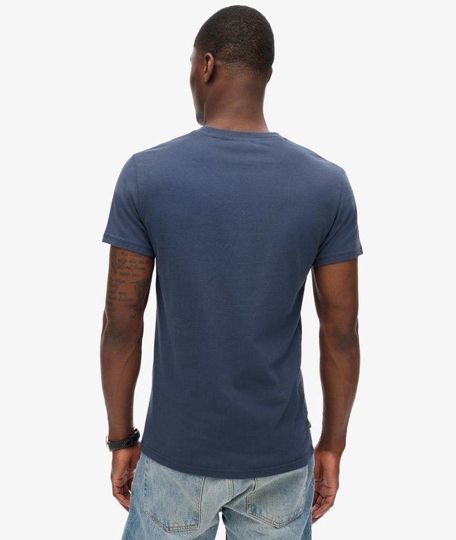 Essential Logo T-Shirt - Lauren Navy/Fluro Lime