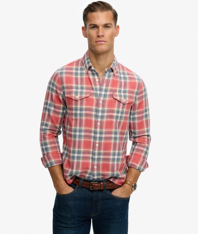 Merchant Lite Check Shirt - Washed Rose Check