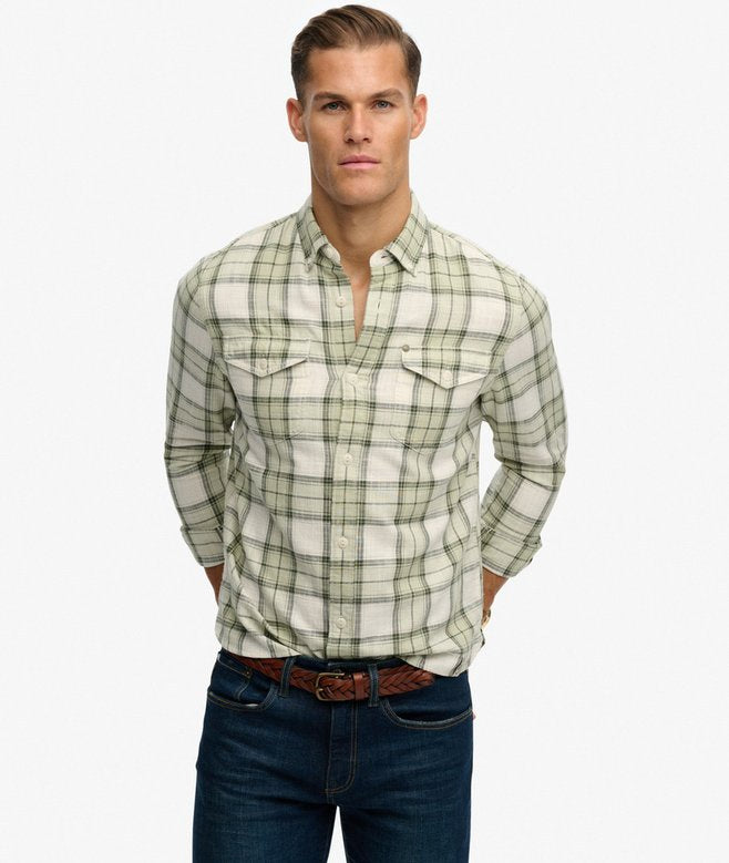 Merchant Lite Check Shirt - Cedar Check Sage