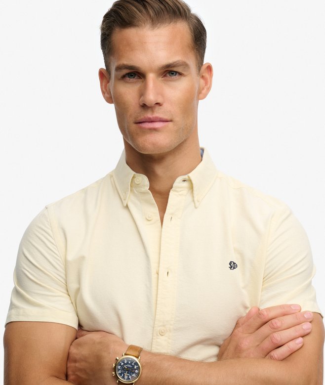 Preppy Oxford S/S Shirt - Pastel Yellow Chambray
