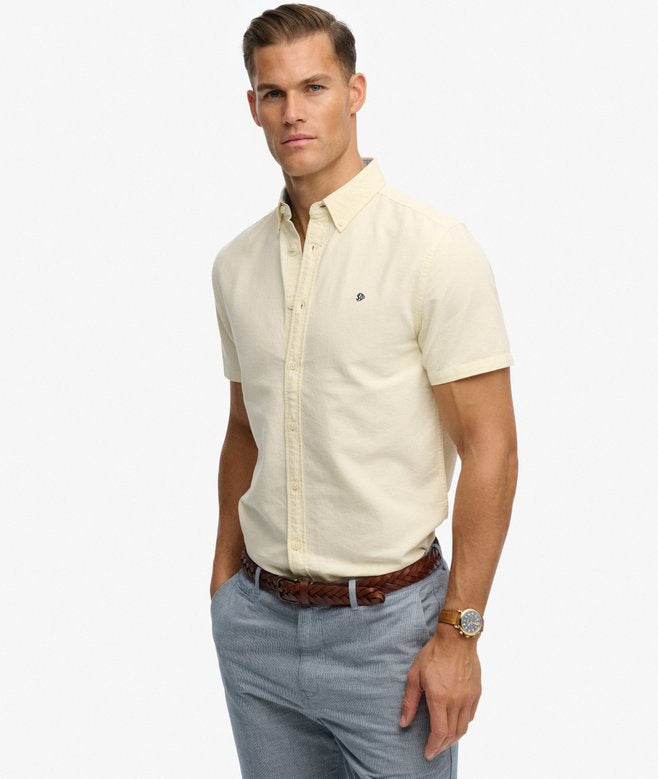Preppy Oxford S/S Shirt - Pastel Yellow Chambray