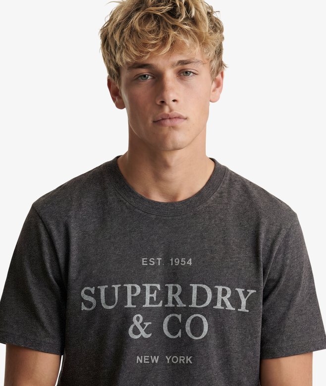1954 Company Relaxed Tee - Light Charcoal Marle