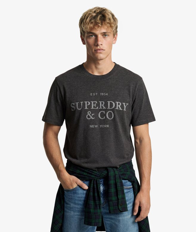 1954 Company Relaxed Tee - Light Charcoal Marle