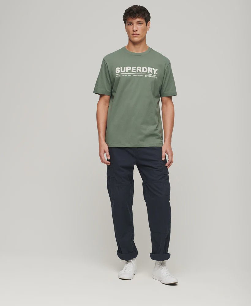 Utility Sport Logo Loose Tee - Laurel Khaki - Chillis & More NZ