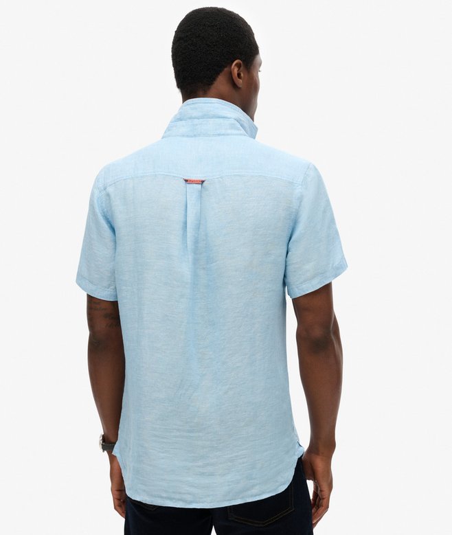 Vacation Linen Short Sleeve Shirt - Sea Blue Chambray - Chillis & More NZ