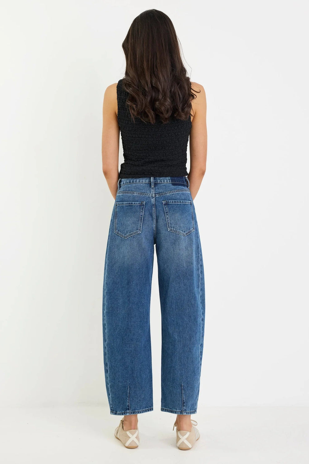 Varsity Deep Blue Forward Seam Barrel Jeans - Chillis & More NZ