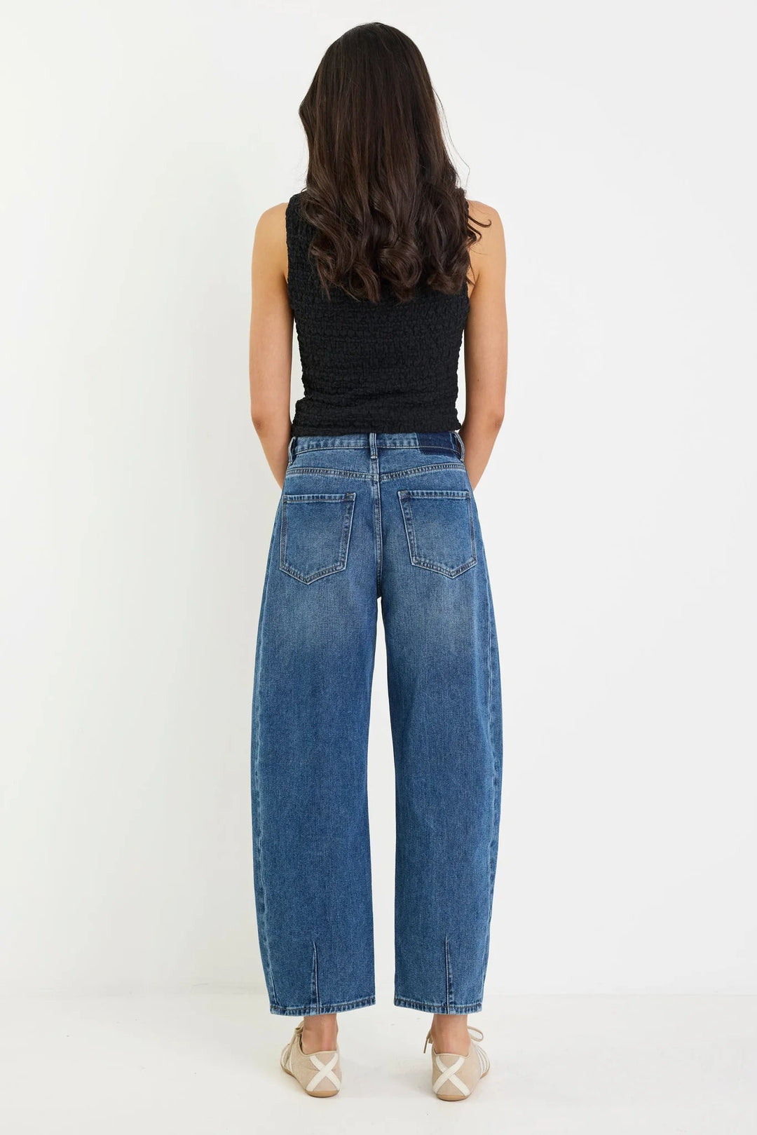 Varsity Deep Blue Forward Seam Barrel Jeans - Chillis & More NZ