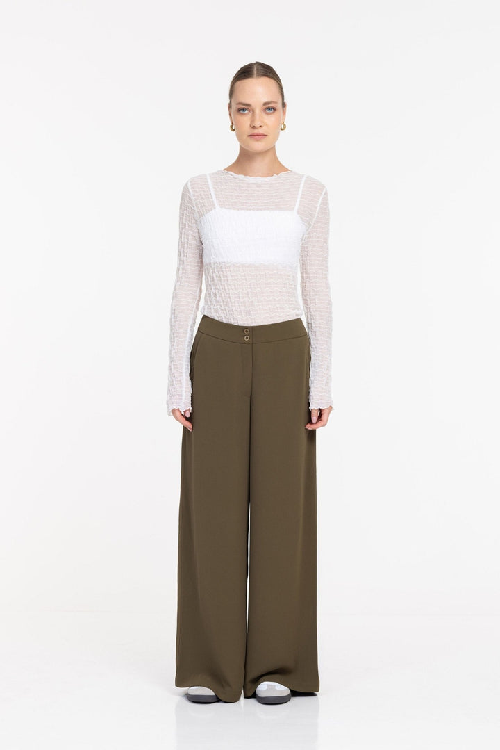 Venice Pant - Khaki Green - Chillis & More NZ