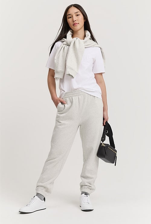 Verified Australian Cotton Heritage Embroidered T-Shirt - White - Chillis & More NZ