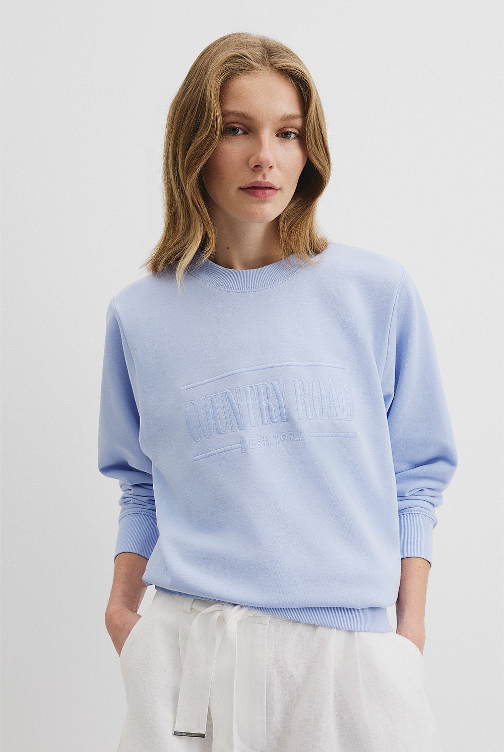 Verified Australian Cotton Heritage Sweat - Ice Blue - Chillis & More NZ