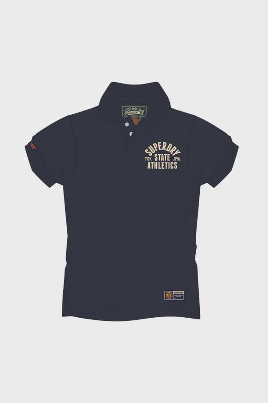 Vintage Athletic Polo - Eclipse Navy - Chillis & More NZ