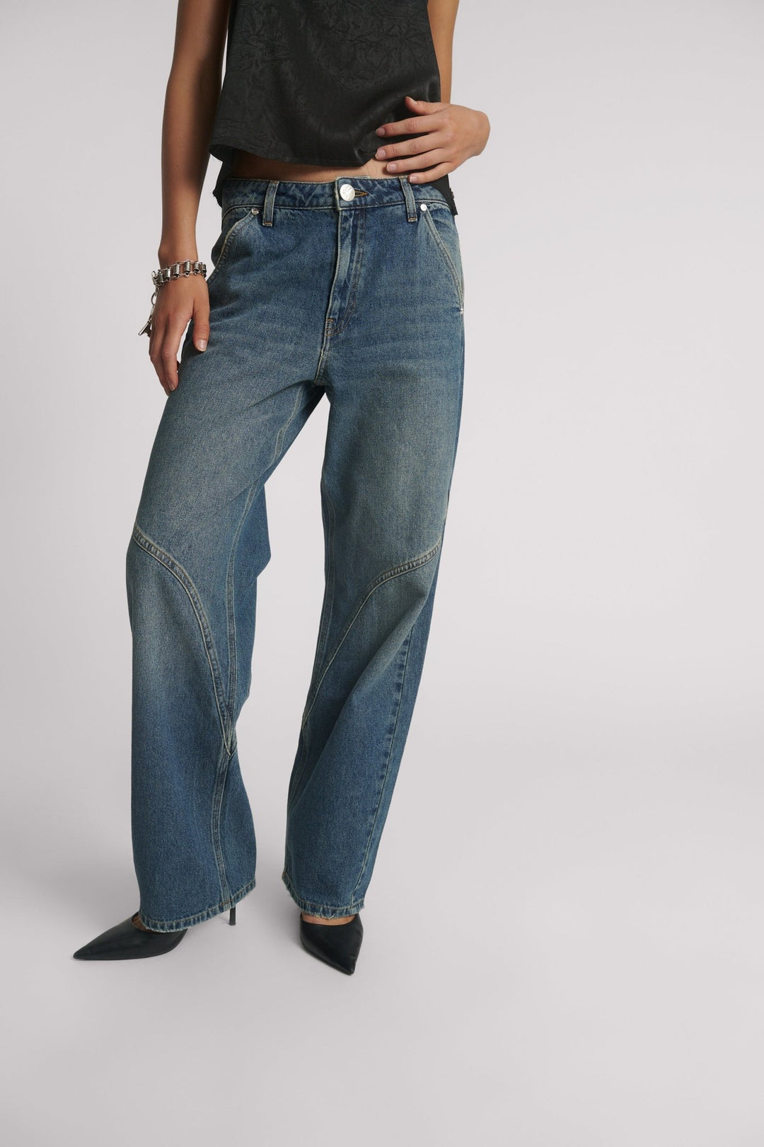 Western Wonders Mid Waist Jeans - Blue Thunder - Chillis & More NZ