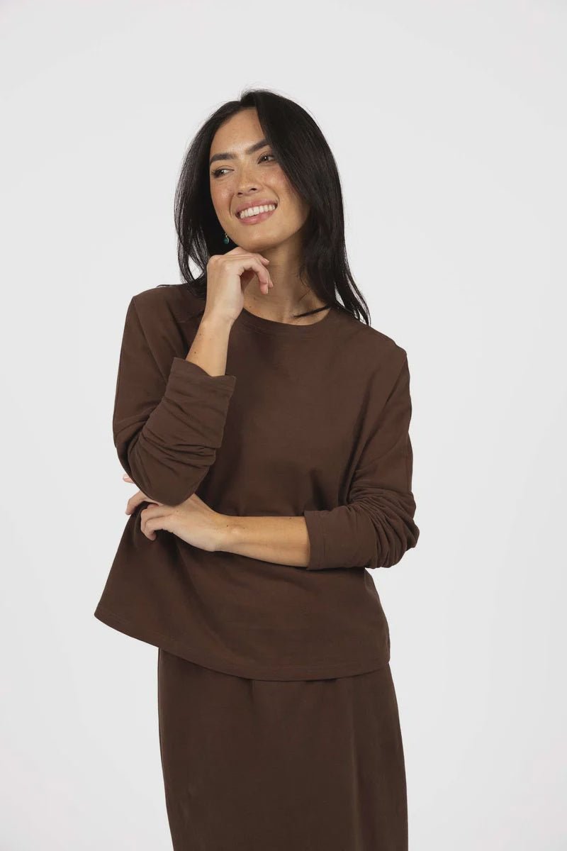 Wildfire L/S Tee - Chocolate - Chillis & More NZ