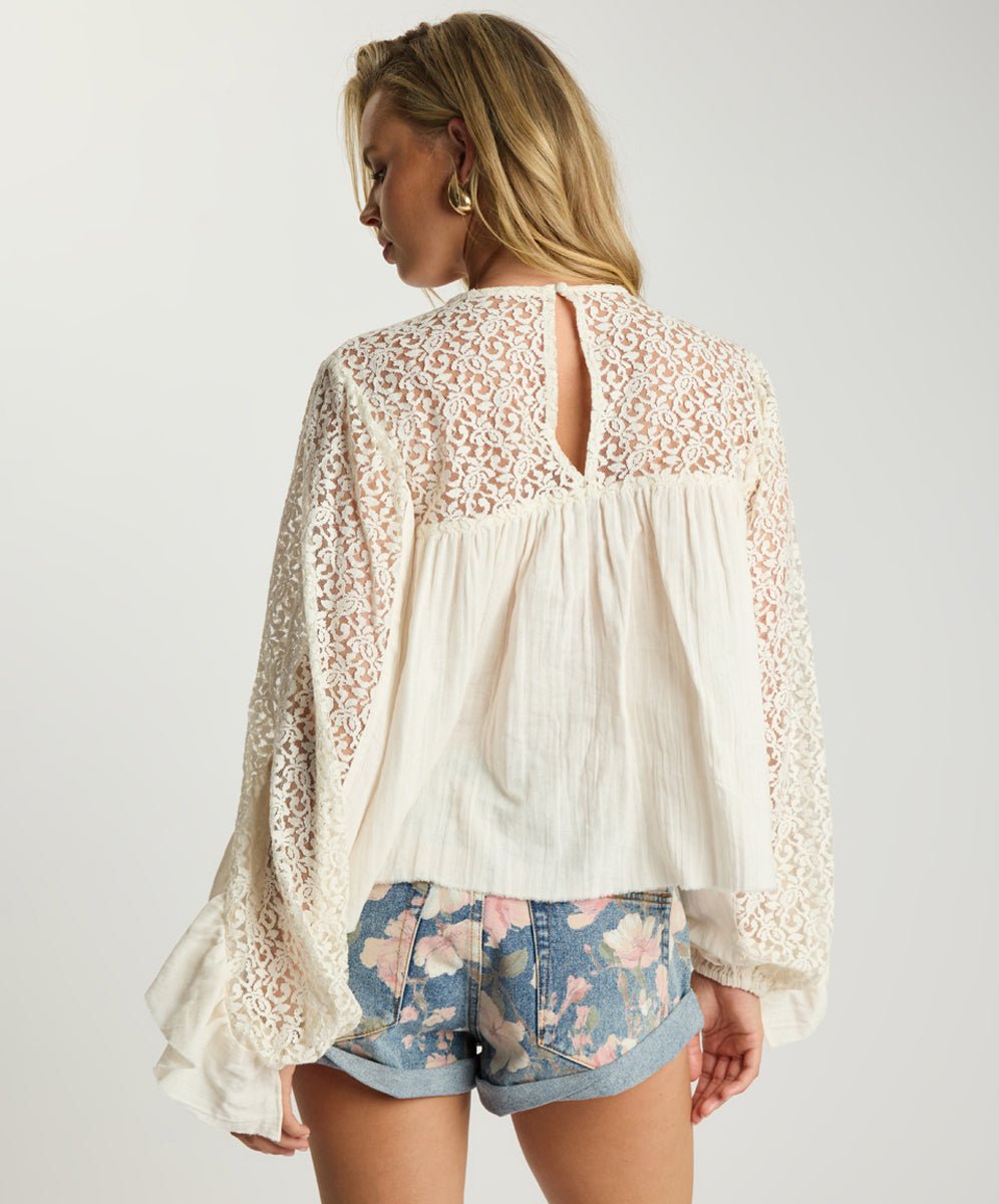 Willow Haven Longsleeve Blouse in Ivory - Chillis & More NZ