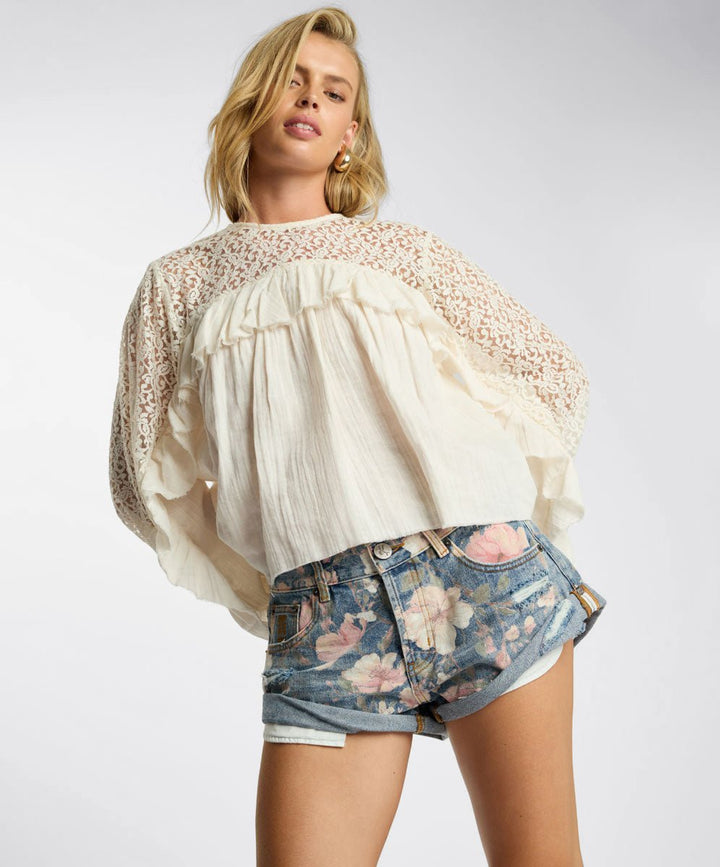 Willow Haven Longsleeve Blouse in Ivory - Chillis & More NZ