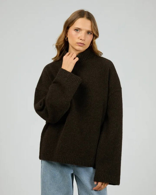 Willow Knit Jumper - Chocolate - Chillis & More NZ