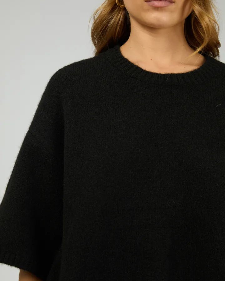 Willow Knit Tee - Black - Chillis & More NZ