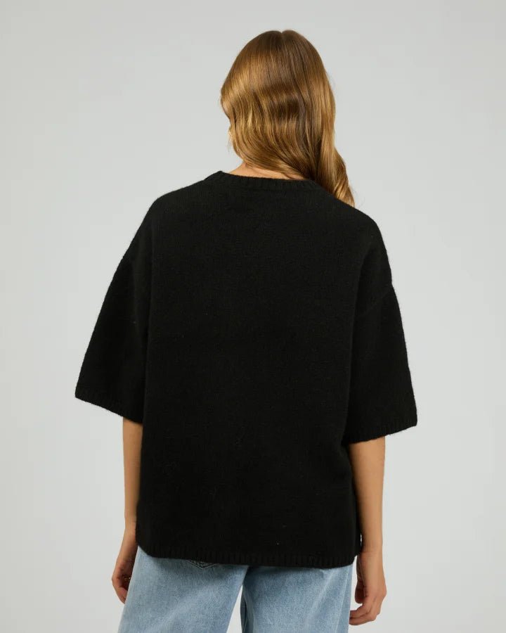 Willow Knit Tee - Black - Chillis & More NZ