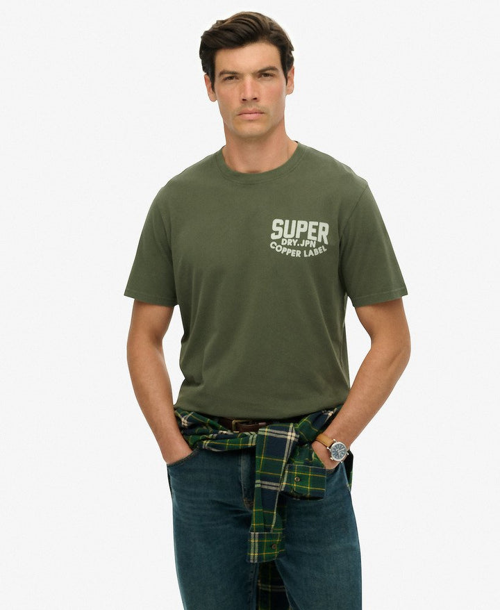 Work Logo Loose Tee - Ivy Green - Chillis & More NZ