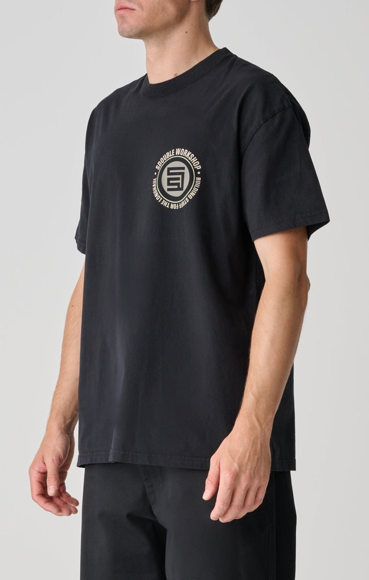 Workshop Dot SS Tee - Pigment Black - Chillis & More NZ