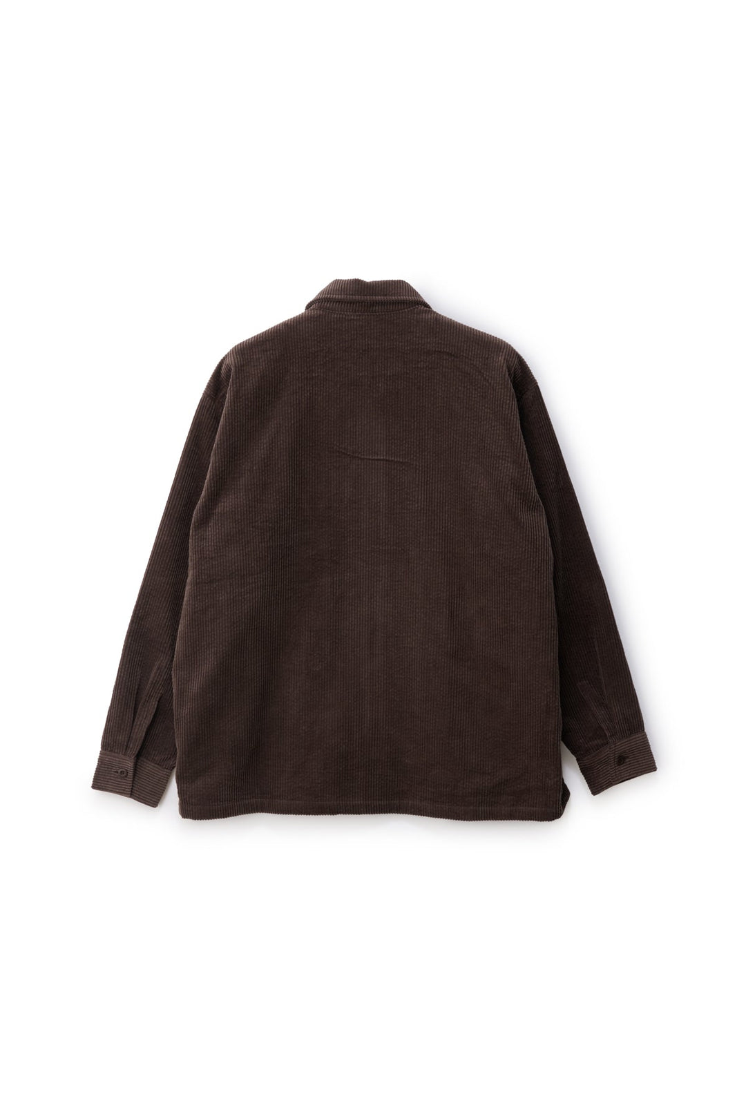 Zip Thru LS Cord Shirt - Brown - Chillis & More NZ