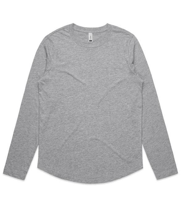 4055 Curve Long Sleeve Tee Grey - Chillis & More NZ
