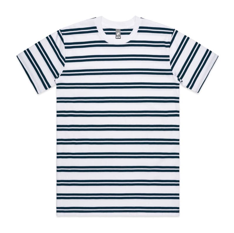 5044 Classic Stripe Tee white/navy - Chillis & More NZ