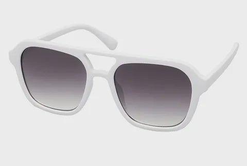 7780W Unity Retro Vintage Sunglasses - White - Chillis & More NZ