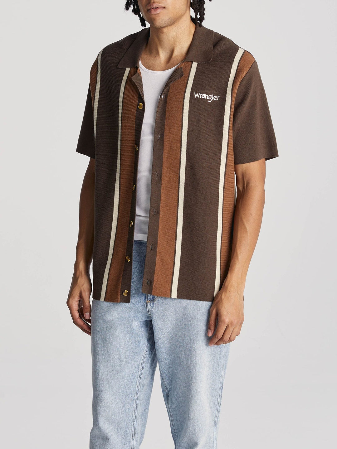 Dickie Stripe Shirt - Brown Stripe - Chillis & More NZ