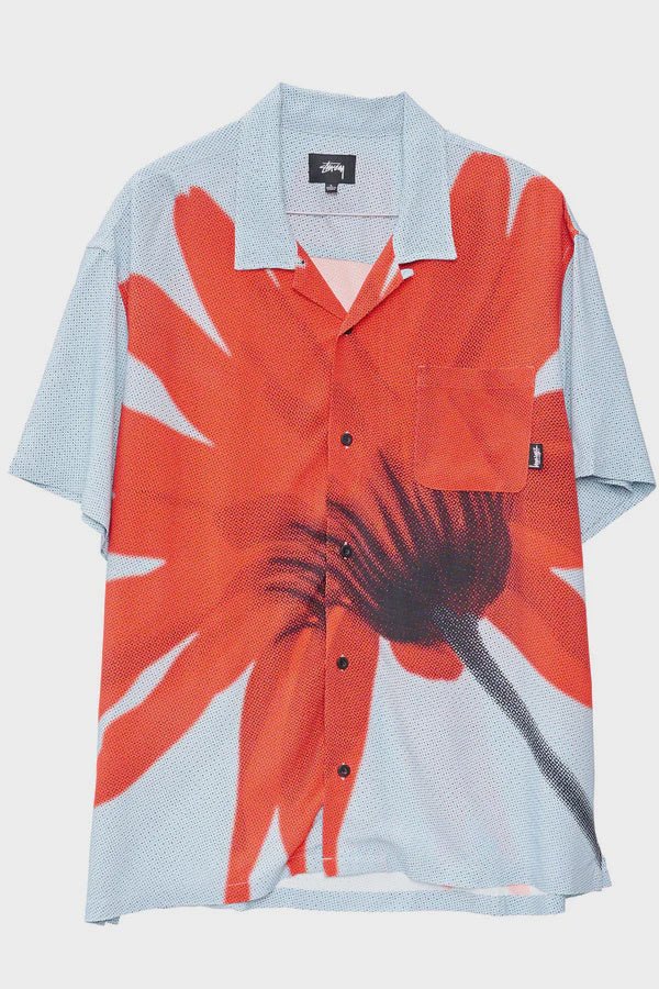 Halftone Flower Rayon SS Shirt - Chillis & More NZ