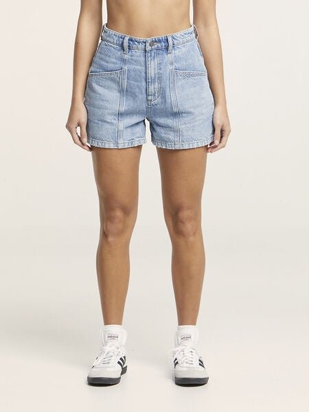 High Relaxed Short - Panelled Blue - Chillis & More NZ