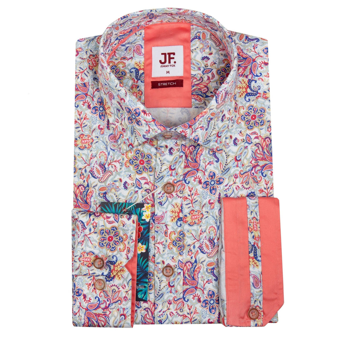 Paisley Pink Print L/S Shirt - Chillis & More NZ