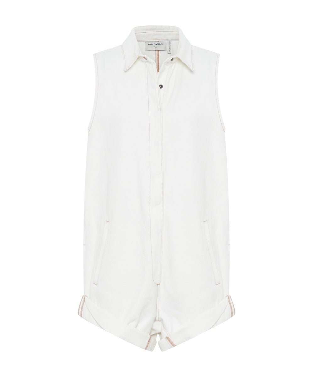 Pearl Mini Braxton Denim Jumpsuit - Chillis & More NZ