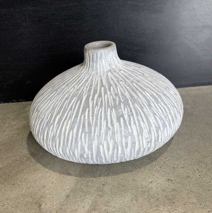 Scalion Textured Vase -Large Grey 1120 - Chillis & More NZ