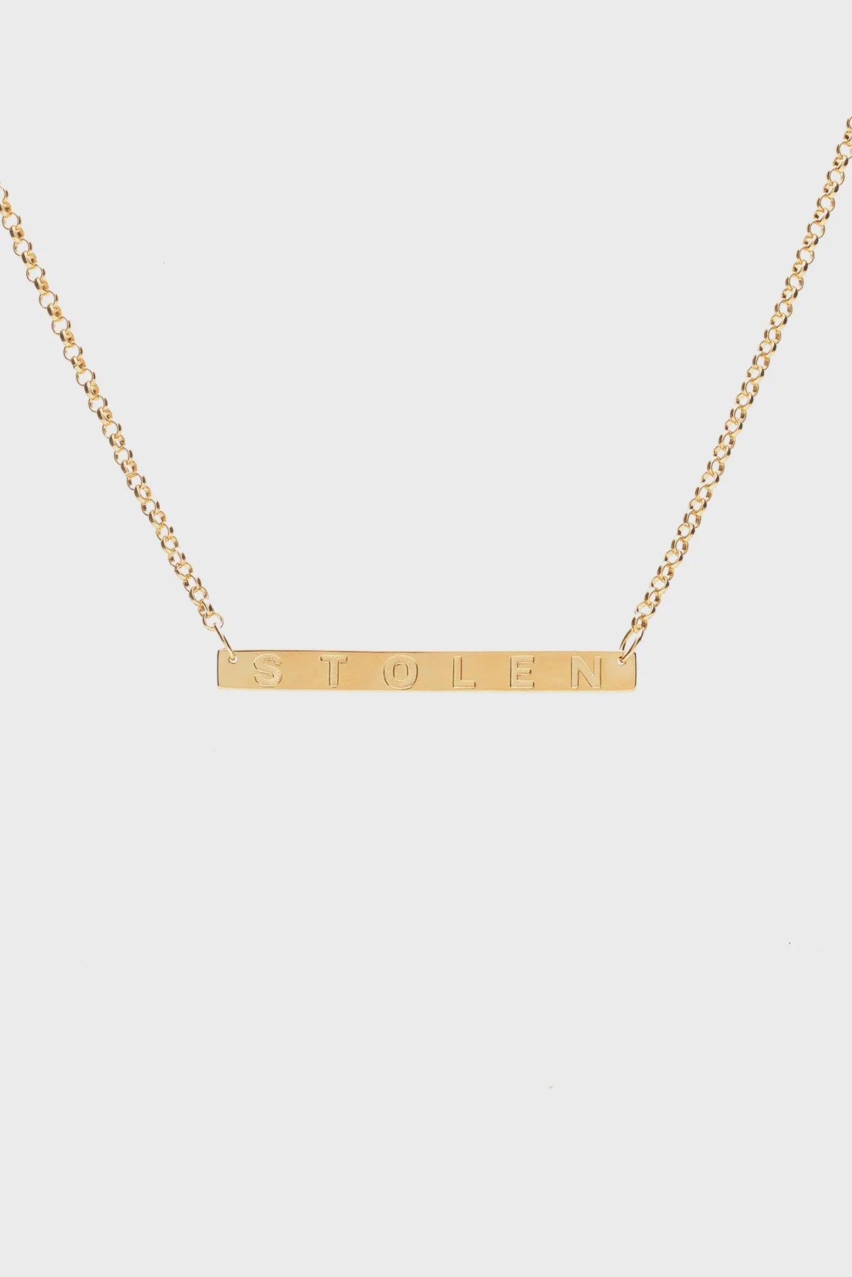 Stolen Plank Necklace - Gold Plated - Chillis & More NZ